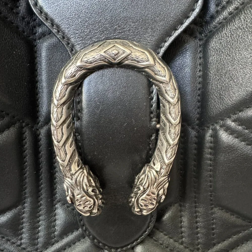 GUCCI DIONYSUS HOBO MATELASSE BLACK SHOULDER HORSEBIT BAG - Picture 3 of 11